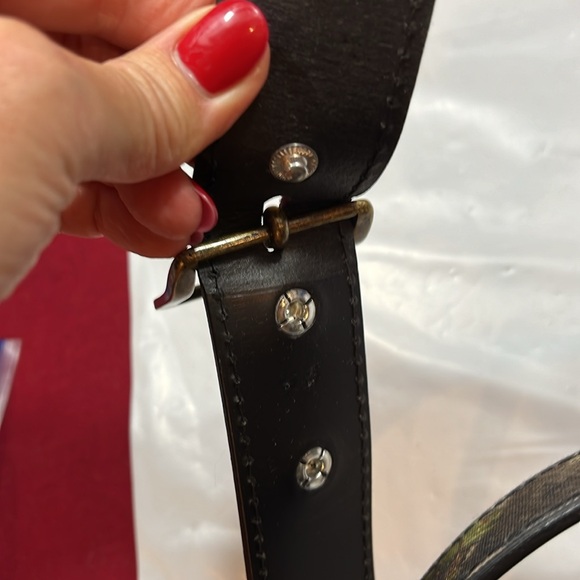 Camo leather tan brown Belt Size 38-42” removable buckle Mexico made country 40 - Picture 3 of 16